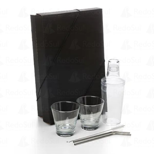 Kit para drinks com coqueteleira 6 peças