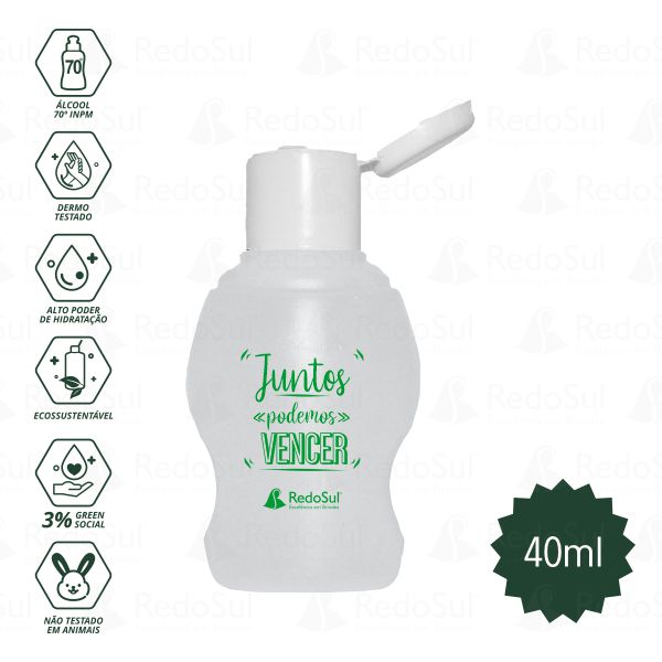 Álcool em Gel Personalizado 40 ml