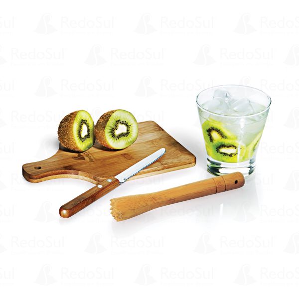 RD 7000253-Kit Para Caipirinha Personalizado Em Bambu