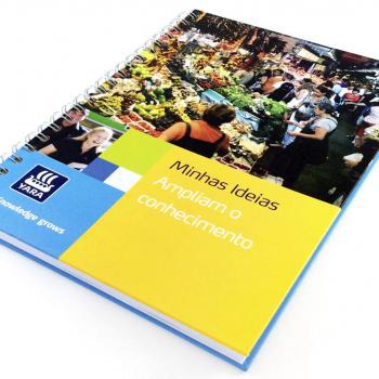 RD 8105213-Caderno personalizado 21 x 15 cm capa dura com wire-o