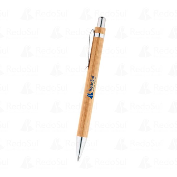 Caneta de Bambu Personalizada