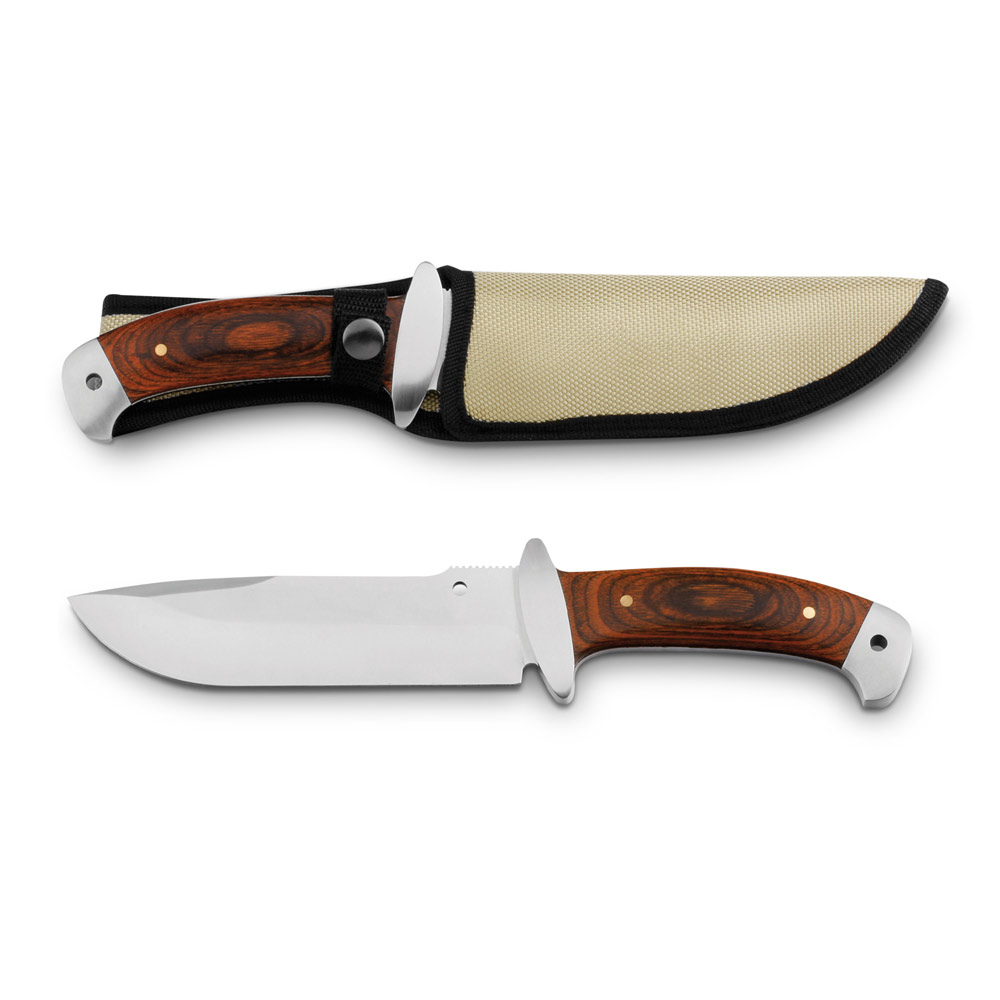 RD 94032-Faca personalizada em aço inox e madeira