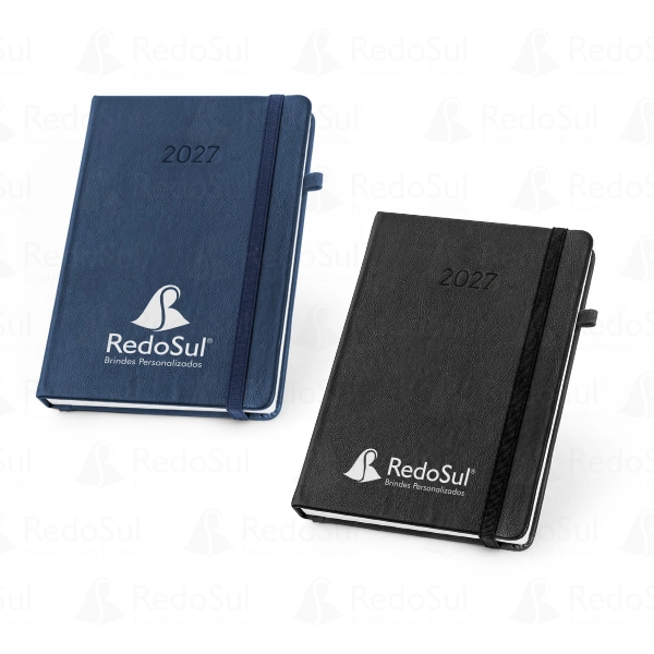 Agenda semanal personalizada com capa em PU à base de água 24 x 17 cm