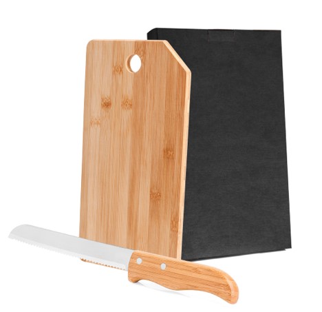 Kit Personalizado com Tábua e Faca de Pão