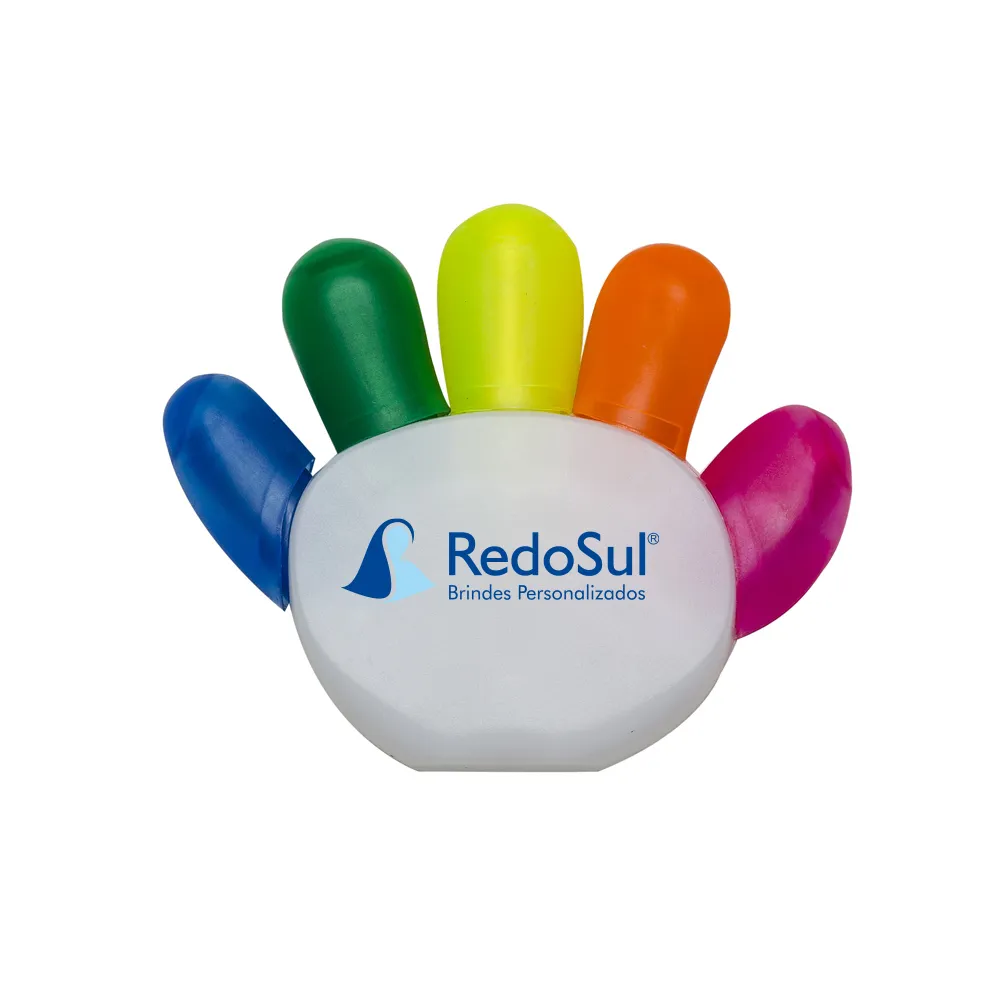 Caneta Marca texto personalizada em formato de mão