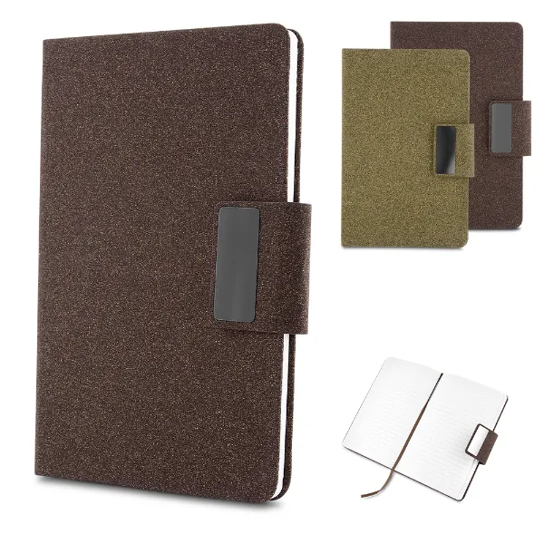 Caderno Personalizado produzido com fibra de café ou chá 21 x 14 cm
