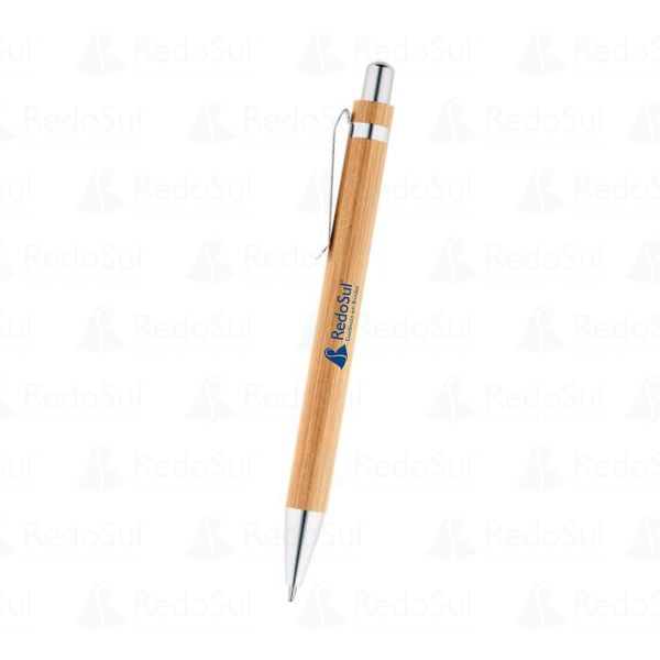 Caneta de Bambu Personalizada
