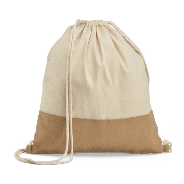 Sacola Tipo Mochila Personalizada com detalhes em cortiça