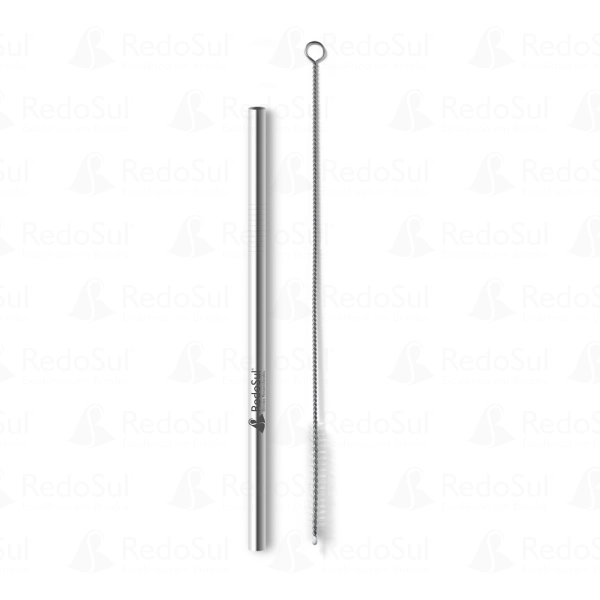 Canudo personalizado com escova de limpeza
