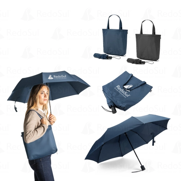 Guarda-chuva personalizado 2 em 1 com sacola de compras em incluso