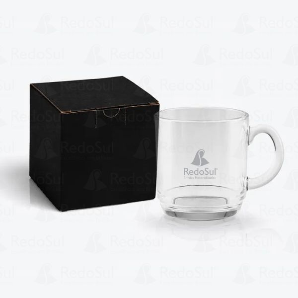 Caneca de vidro personalizada