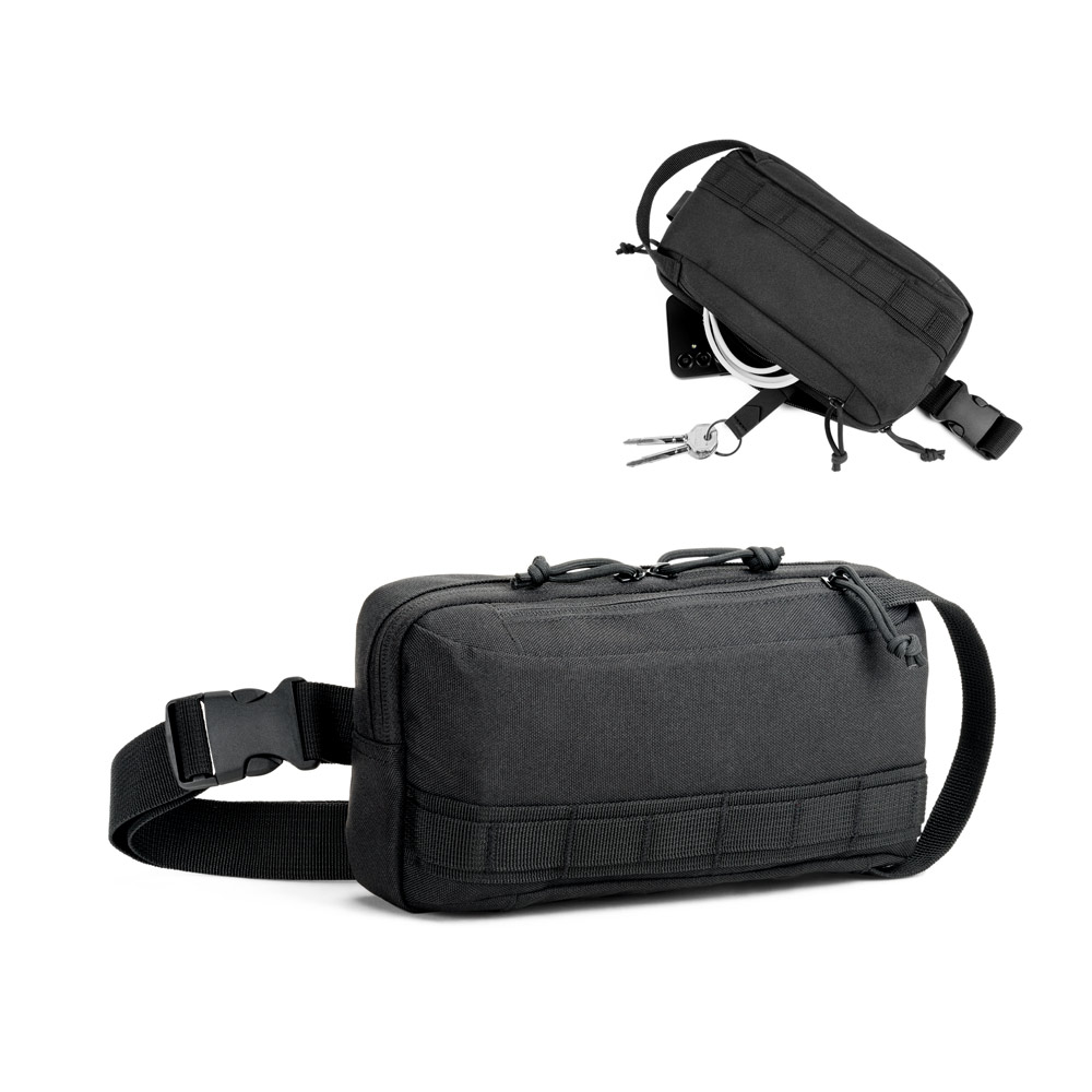 Pochete personalizada em poliéster  reciclado 600D de alta densidade